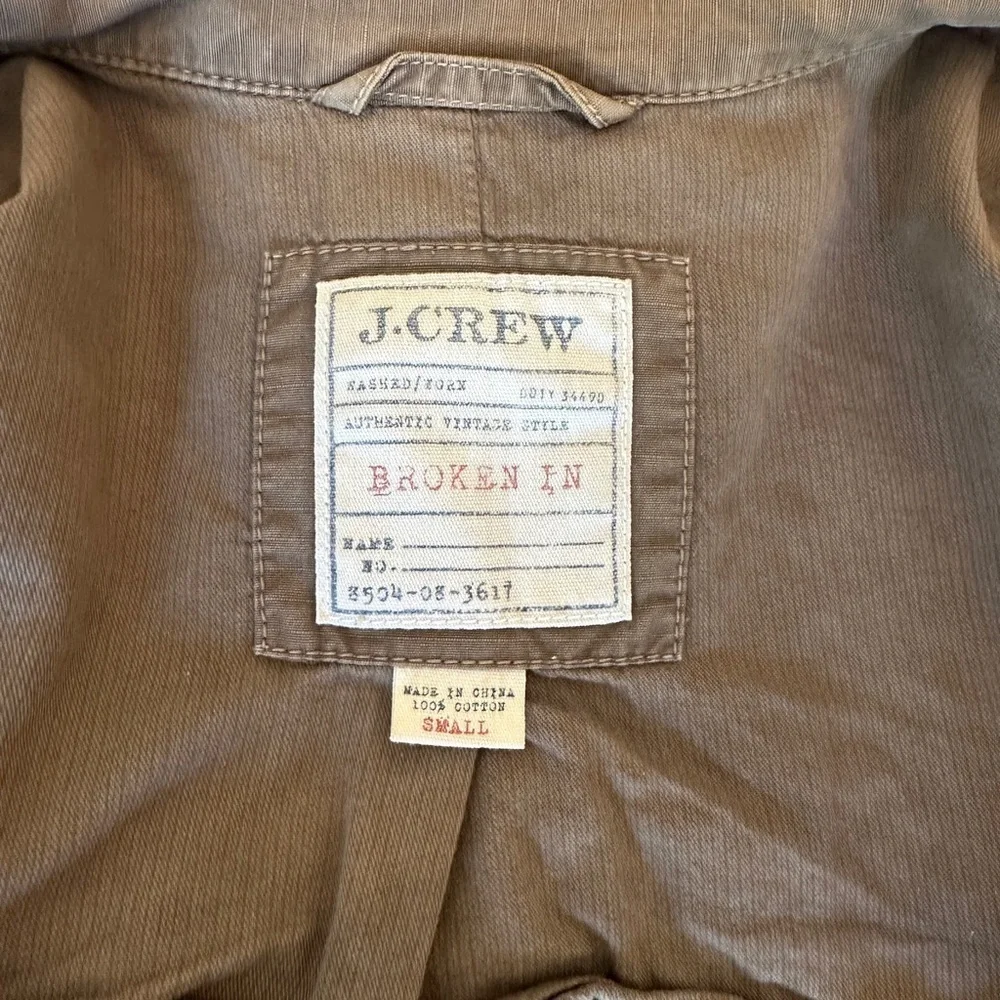 J. Crew Women's cotton green Utility Jacket